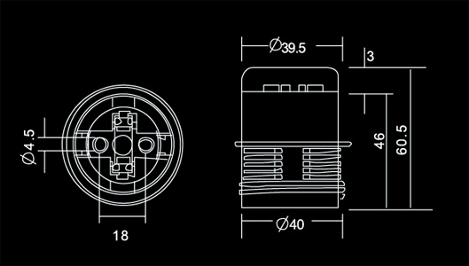(image for) E27 Plastic Lamp holder, with ring and cap