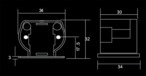 (image for) G23, 2 Pins CFL Lampholder, Plastic Lamp holder