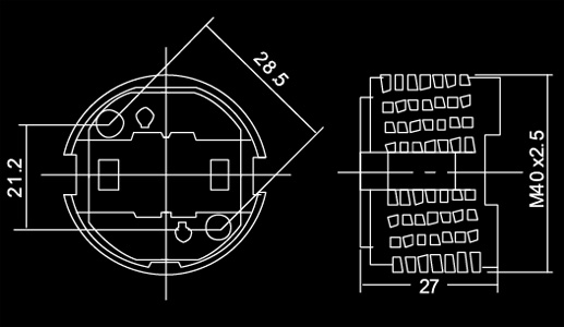 (image for) G24d-1, G24d-2, G24d-3, 2 Pin CFL Lampholder, Plastic Lampholder