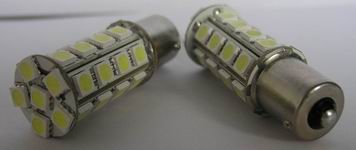 (image for) 1156 BA15S led light bulbs, 4 Watt, 30 LEDs, 12V, Cool white - Click Image to Close