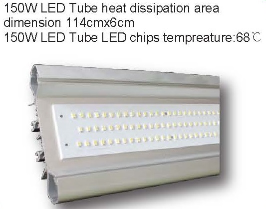 (image for) 150W LED Tube as fluorescent and high bay light replacement