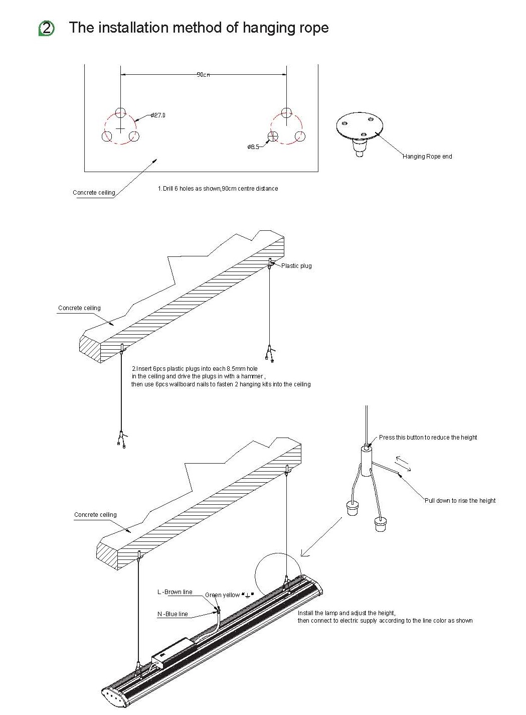 (image for) 150W LED Tube as fluorescent and high bay light replacement