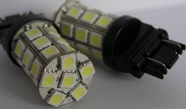 (image for) 3156 LED bulbs for car use 27 pcs 5050 SMD LED, 12V, Pure white - Click Image to Close