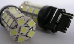 (image for) 3157 LED bulbs for car use 27 pcs 5050 SMD LED, 12V, Pure white - Click Image to Close