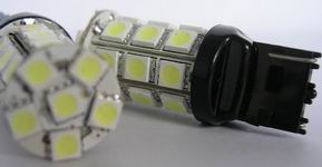 (image for) 7440 LED bulbs for car use 27 pcs 5050 SMD LED, 12V, Pure white - Click Image to Close