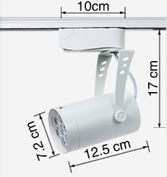 (image for) 7 watt LED Pin Spot Track Lights, LED 3-Wire track lighting