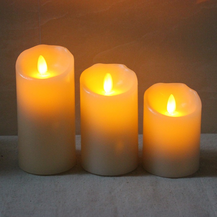 (image for) 8cm realistic flame effect LED candle, Wedding candle - Click Image to Close