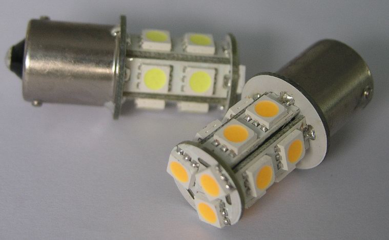 (image for) 1156 BA15S, 2.3 watt car led light bulbs, Cool White,10~30v - Click Image to Close