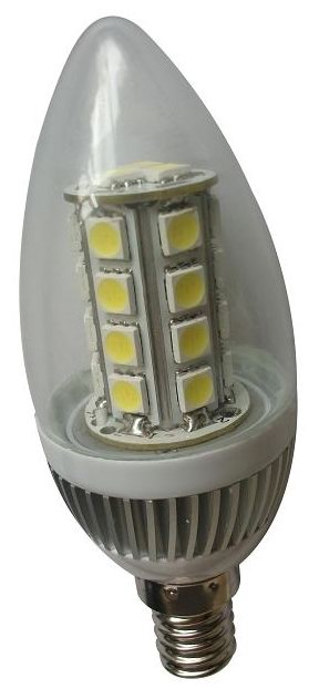 (image for) C37, 5 Watt Candle LED Light bulbs, 27 pcs 5050 SMD LED - Click Image to Close