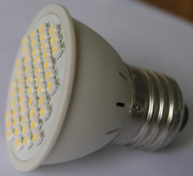 (image for) E27, 3W dimmable LED Bulbs, 50mm cup w/48pcs 3528 SMD LED - Click Image to Close