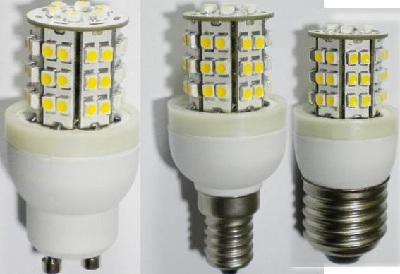 (image for) E14/E27/GU10, 3W LED Bulb, 48pcs 3528 SMD LED, 12V/120V/240V - Click Image to Close