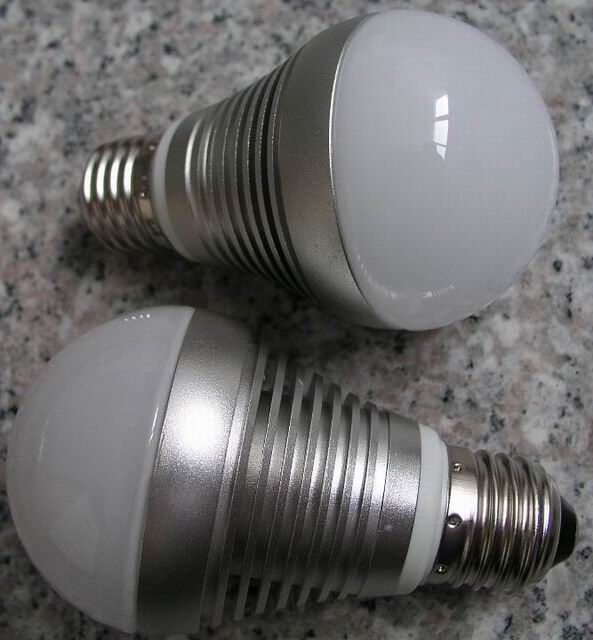 (image for) E26/E27, 3x3W Cree LED, 60mm ball dimmable, Cool white, AC230V - Click Image to Close