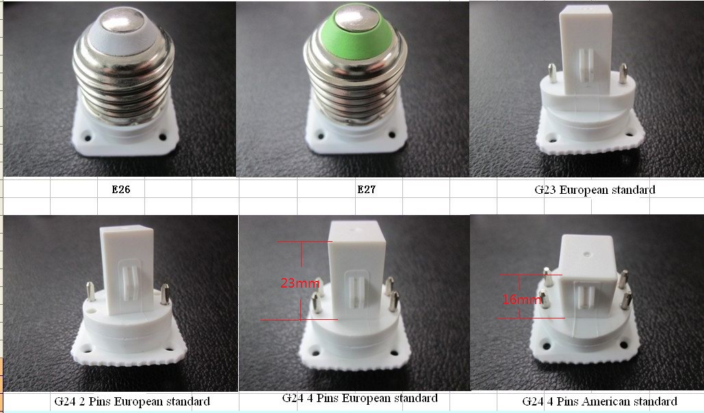 (image for) 277 volt 5W LED bulbs as CFL replacement E27, G23.GX23, G24 LED