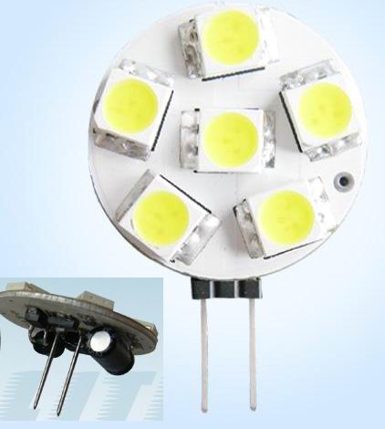 (image for) G4 back/side pin, 1.2W 6 pcs 5050 SMD LED, differtnt color, OEM - Click Image to Close