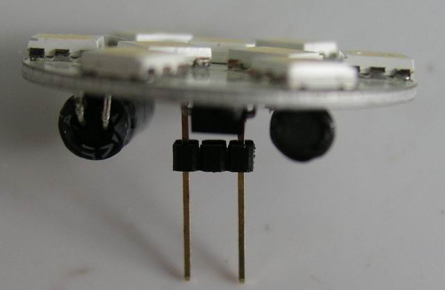 Back pin G4/GU4 LED Bulbs, 9pcs 5050 SMD, Warm white, 12V - Click Image to Close