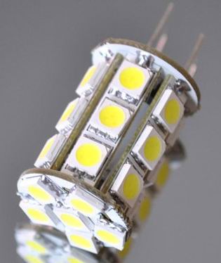 G4, 3 Watt light bulbs LED, 24pcs 5050 SMD, Any color accepted - Click Image to Close