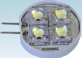 (image for) JC G4, 1W, 4 LEDs, High flux LED Bulbs, Warm white, 12V - Click Image to Close