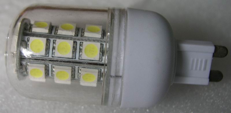 (image for) G9 LED light Bulbs, 4.5W use 27 pcs 5050 SMD, 10~30V - Click Image to Close