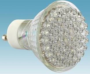 (image for) GU20, 63mm cup, 6W, 80 LEDs, Cool white LED Bulbs, 110VAC - Click Image to Close