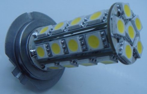 (image for) H7 car led light bulbs, 4 watts, 30 pcs 5050 SMD, 12V HeadLamps - Click Image to Close