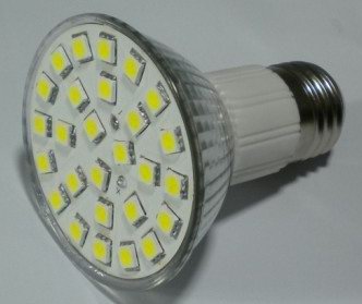 (image for) JDR LED light bulb replacement, E27, 5W, 27pcs LEDs, Warm white - Click Image to Close