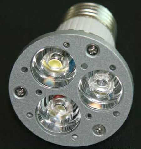 (image for) JDR LED light bulb replacement, E27, 3x1W =4W, Cool white - Click Image to Close