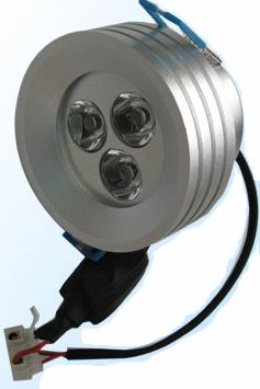 (image for) LED downlight 3x1W with Aluminum Fixture - Click Image to Close