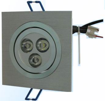 (image for) LED downlight 3x1W with Aluminum Fixture - Click Image to Close