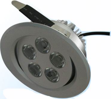 (image for) LED downlight 5x1W with Aluminum Fixture - Click Image to Close