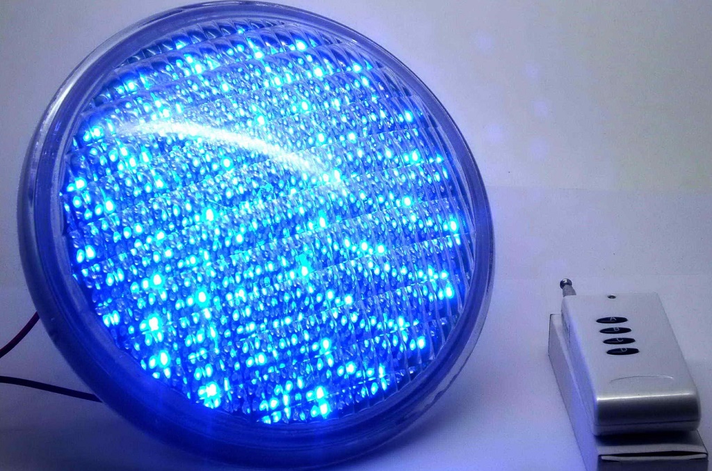 (image for) PAR56, 18 Watt LED underwater lights, 351 LEDs, Blue color, 12V - Click Image to Close