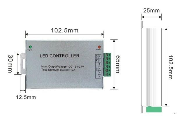 (image for) RGB color LED light strips infrared remote controller, 44 KEY - Click Image to Close