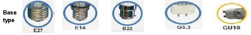 (image for) A19 led bulbs, 9 watt, AC 90~277V, Differene base and cover