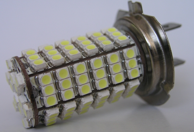 (image for) H7 car led light bulbs,4 watts, 120 pcs 1210 SMD, 12V, Head Lamp - Click Image to Close