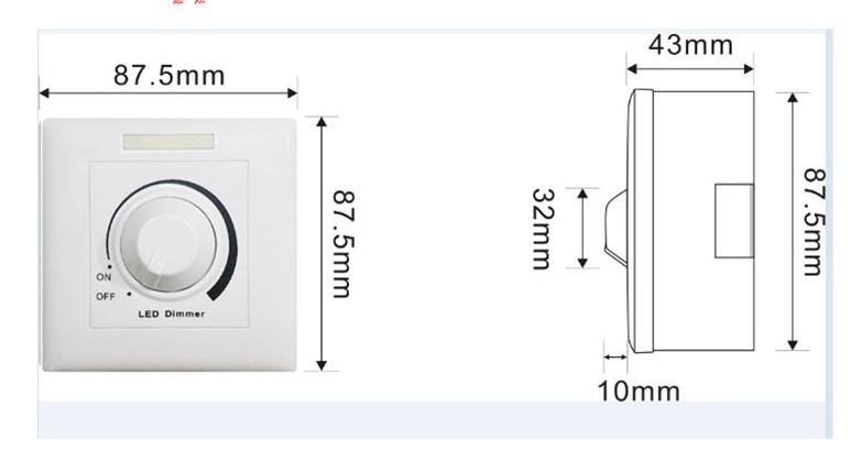 (image for) 0-10V dimmer wall switch AC100-240V active electronic dimmer - Click Image to Close