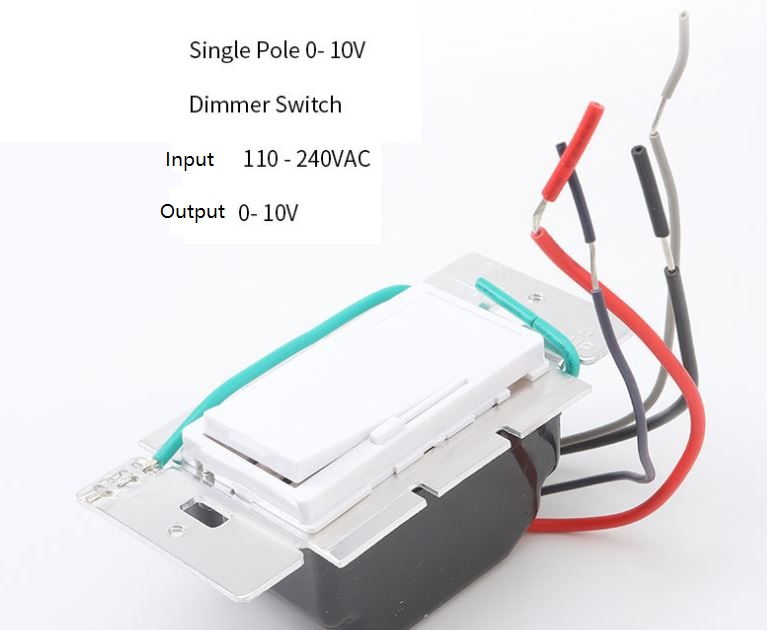 (image for) 11A Slide Single Pole 0-10V dimmer wall switch ETL cETL approval