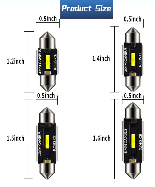 3W CanBus LED Lamp Fuse-Type Bulbs for Marantz Receivers and Amp