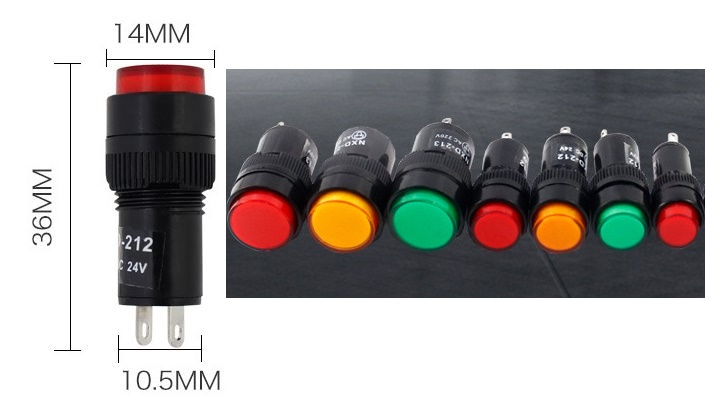 (image for) 12MM Industrial annunciator panel mount led Indicator Pilot Lamp