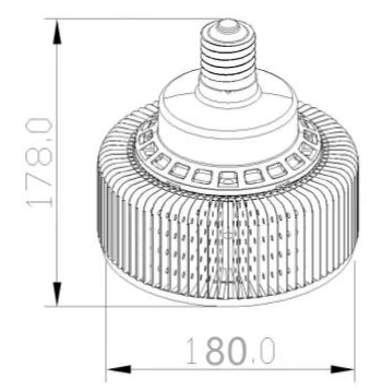 (image for) 80W Phase dimming LED bulb Bridgelux LED chip AC100~277V 12-24V