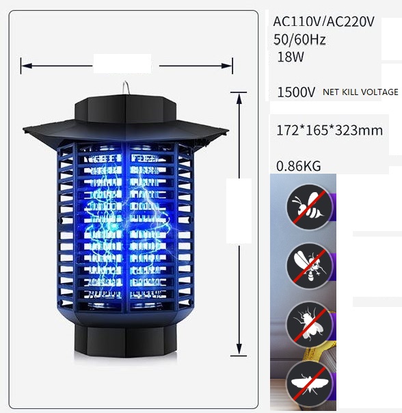 (image for) 18W IPX4 UV led bulb MosKiller Indoor/Outdoor Mosquito Killer - Click Image to Close