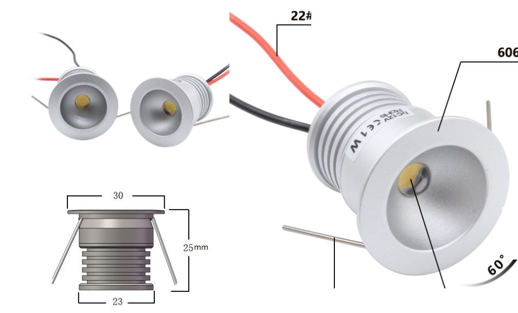 (image for) 1W LED Mini Spotlight outdoor LED Spotlight Tiny Size Showcase