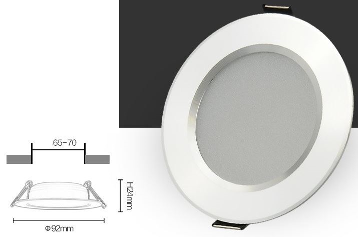 (image for) 2.5" 3W Marine LED Recessed 24V 36V 48V dc light fixtures