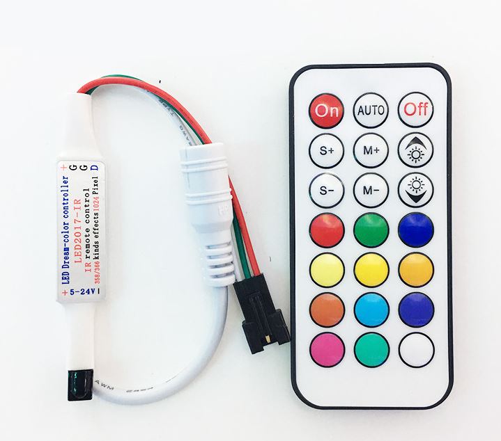 LED IR Remote Controller 21 Key Addressable LED strip controller