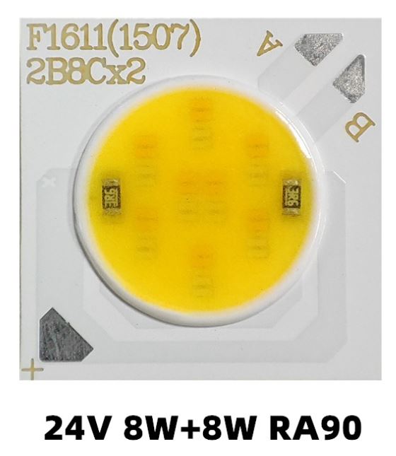 (image for) DC 24V, Ra>90, 8W 6500K + 8W 3000K COB LED chip on 1507 PCB board - Click Image to Close