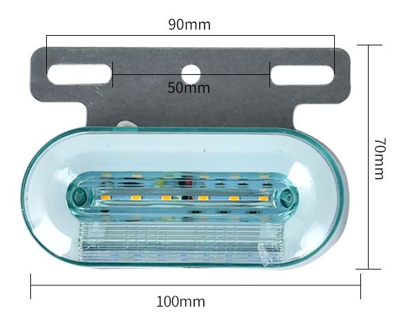 (image for) Truck LED Clearance Light safety Side Marker Light, Boat Stair Deck Side Marker Light Courtesy Lights Indicator Turn Signal Lighting Marine Boat Taillight