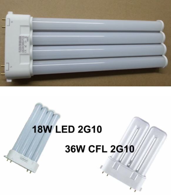 (image for) 277V 22W 2G10 led bulb GX10q 4 pin led bulb replace 2G10 45W CFL - Click Image to Close