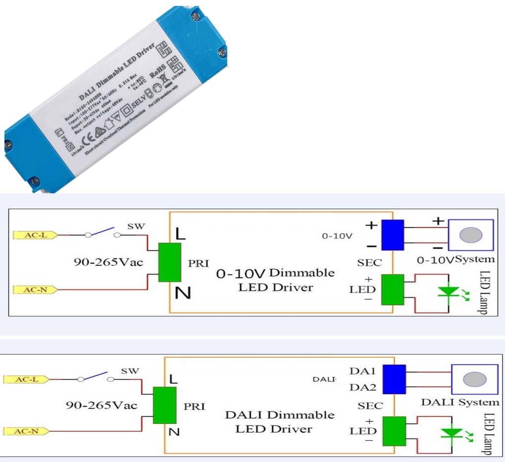 (image for) 2" LED 5W 0-10Vphase dimming Tuya dali compatible light fittings, Dali compatible light fittings ceiling