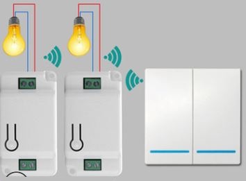 (image for) Tuya Smart Switch Remote Push Button RF Wireless Relay receiver