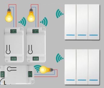 Tuya Smart Switch Remote Push Button RF Wireless Relay receiver