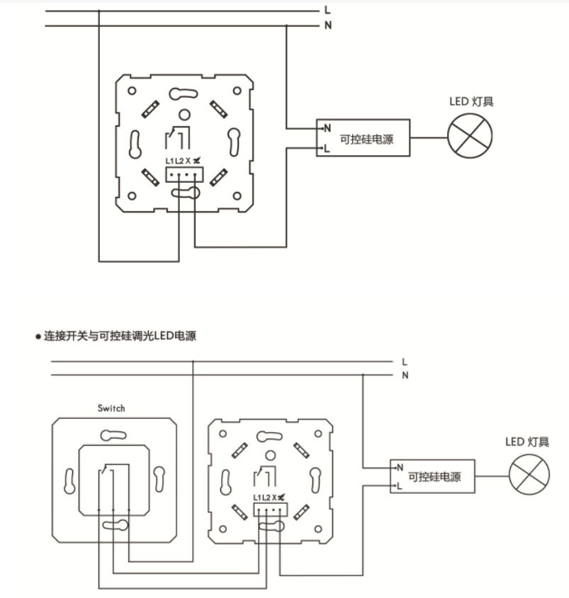 (image for) 300W IGBT dimmer  reverse phase dimmer wall switch CE approval