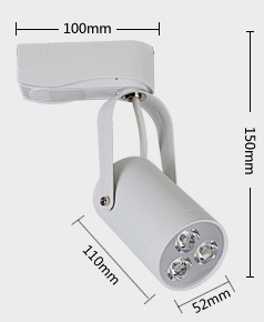 3 watt LED Pin Spot Track Lights, 2-Wire LED track lighting